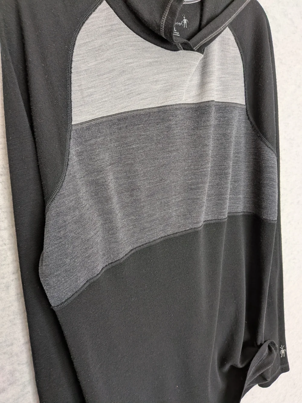 Smartwool Midweight 250 Color Block Pullover Baselayer Top Hoodie Sz L Merino